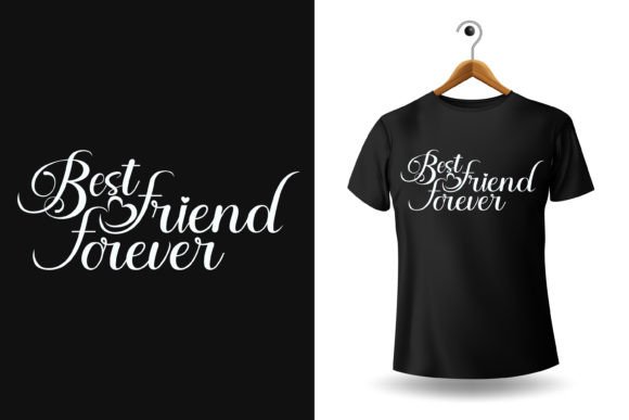 Best Friend Typography for Graphics & T-Shirt Designs