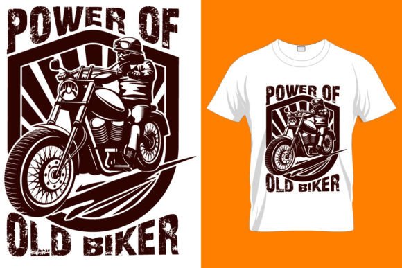 Biker T-Shirt Design Template: Graphics for T-Shirt Designs