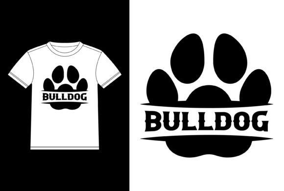 Bulldog Paw Graphics for T-Shirt Designs