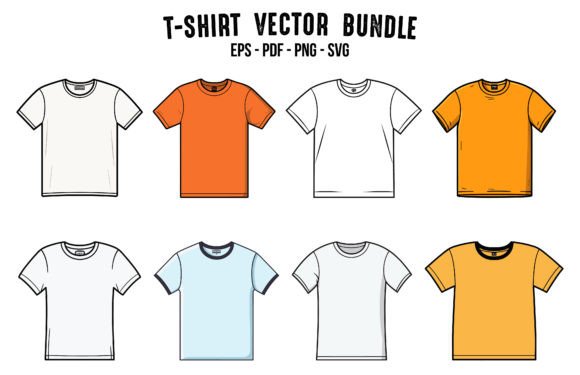 Colored T-Shirts Vector Template: Graphics & Illustrations for Local Brands