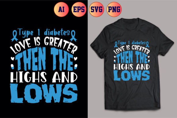 Diabetes Awareness T-shirt Template 05: Graphic T-Shirt Designs