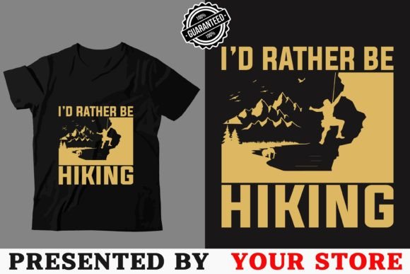 Hiking T-Shirt Design Template, 4Q T-Shi Graphics