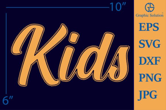 Kids Rhinestone Template Design for T-Shirt Graphics