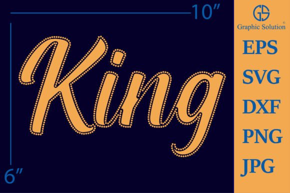 King Rhinestone Template Design for T‑Shirt Graphics