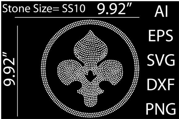 Printable Flower Rhinestone Graphics for T-Shirt Designs