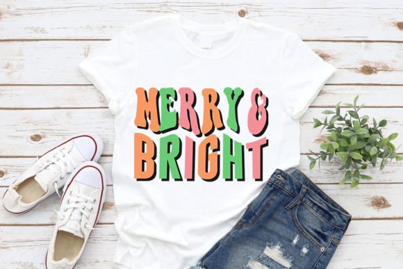 Retro Christmas Sublimation Template for T-Shirt Graphics