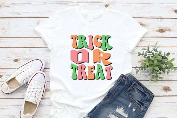Retro Halloween Sublimation Template for T-Shirt Graphics