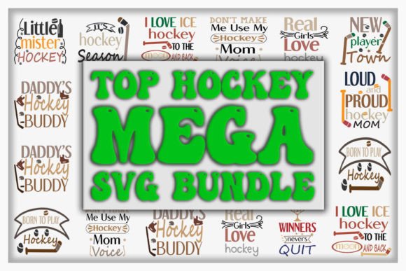 Retro Hockey Stickers: T-Shirt Design Graphics