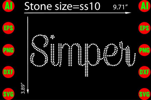 Simper Rhinestone Template: Graphics for T-Shirt Designs & Local Branding