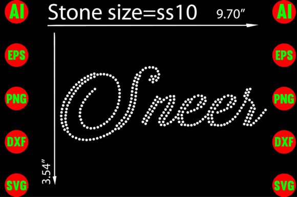 Sneer Rhinestone Template: Graphics for Bold T-Shirt Designs
