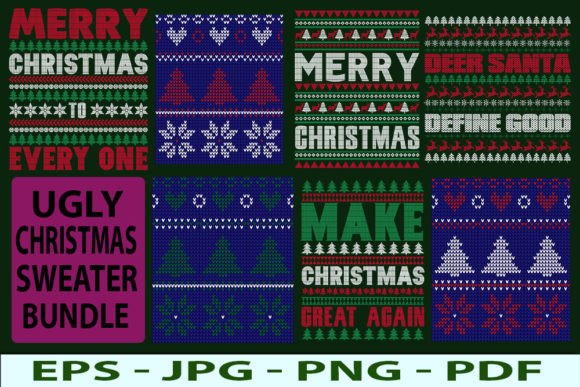 Ugly Christmas Sweater Graphics & T-Shirt Designs