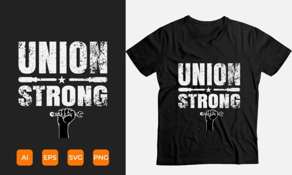 Union Strong T-Shirt Template: Graphics for Bold Local Branding