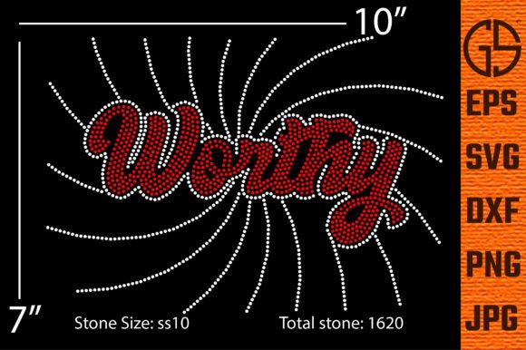 Worthy Rhinestone Template Design: Graphics for Bold T-Shirt Designs